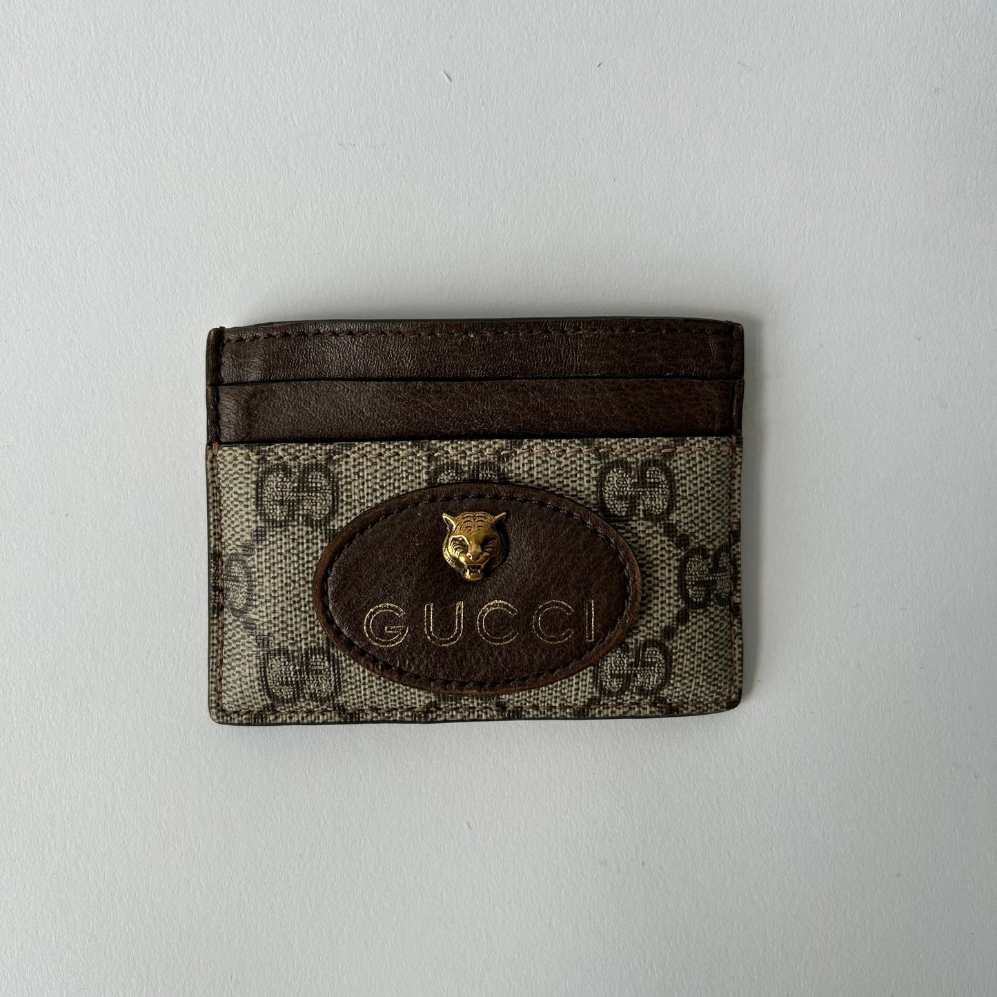 GUCCI SIGNATURE NEO VINTAGE GG SUPREME CARD HOLDER WALLET
