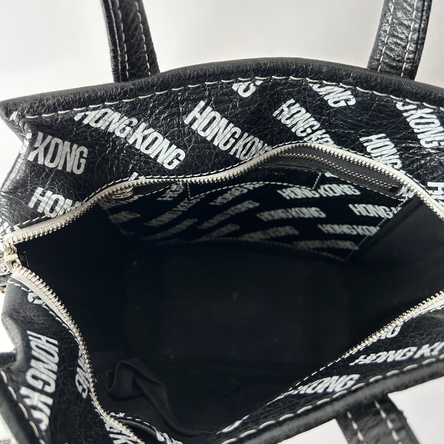 BALENCIAGA HONG KONG BAZAR LEATHER SHOPPER TOTE XS