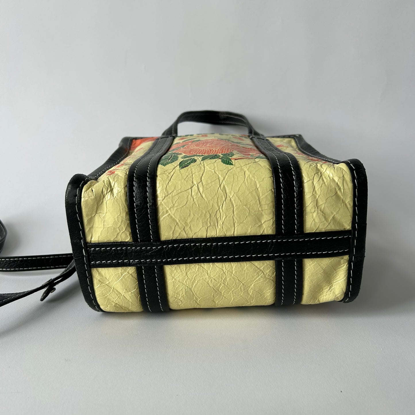 BALENCIAGA HONG KONG BAZAR LEATHER SHOPPER TOTE XS