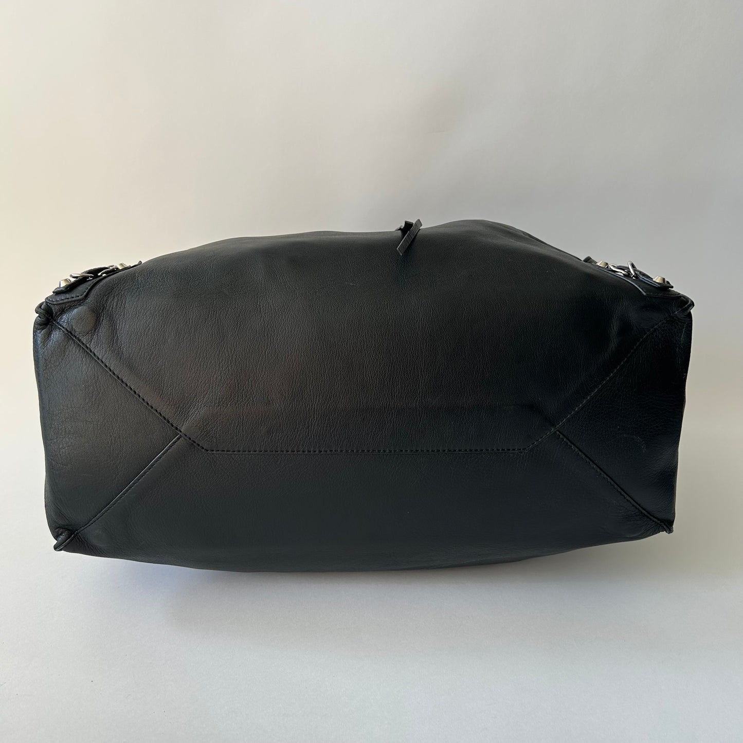 BALENCIAGA LARGE BLACK LEATHER PAPIER A4 TOTE BAG