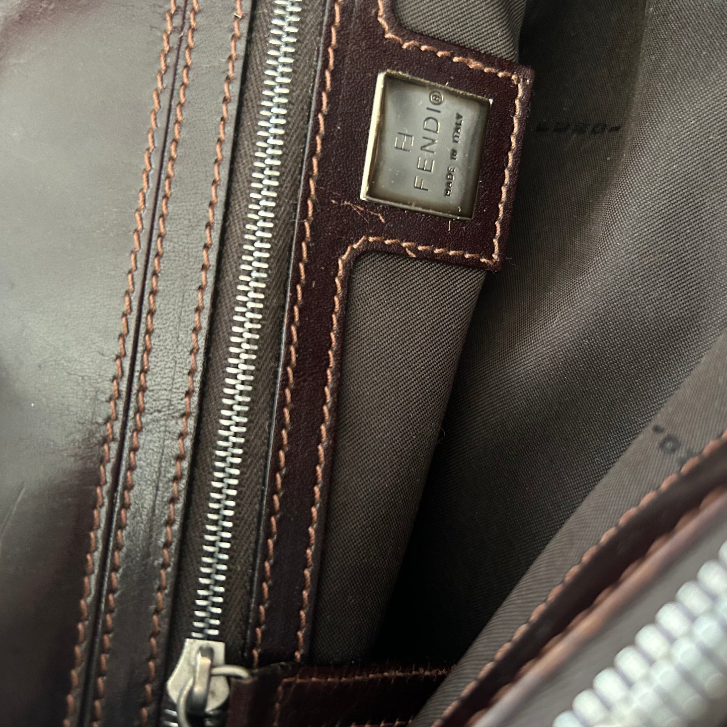 FENDI PONY HAIR BAGUETTE FLAP BAG