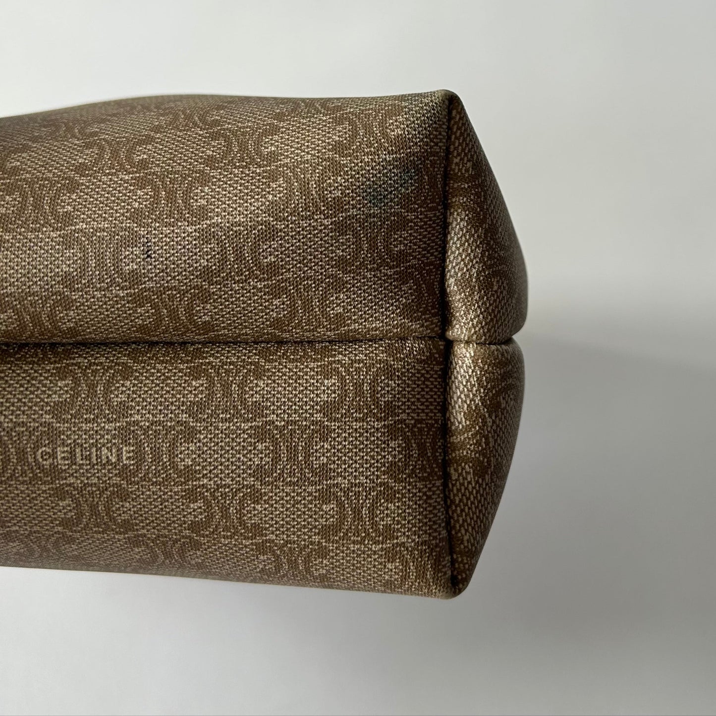 VINTAGE CELINE MACADAM PVC LEATHER POUCH