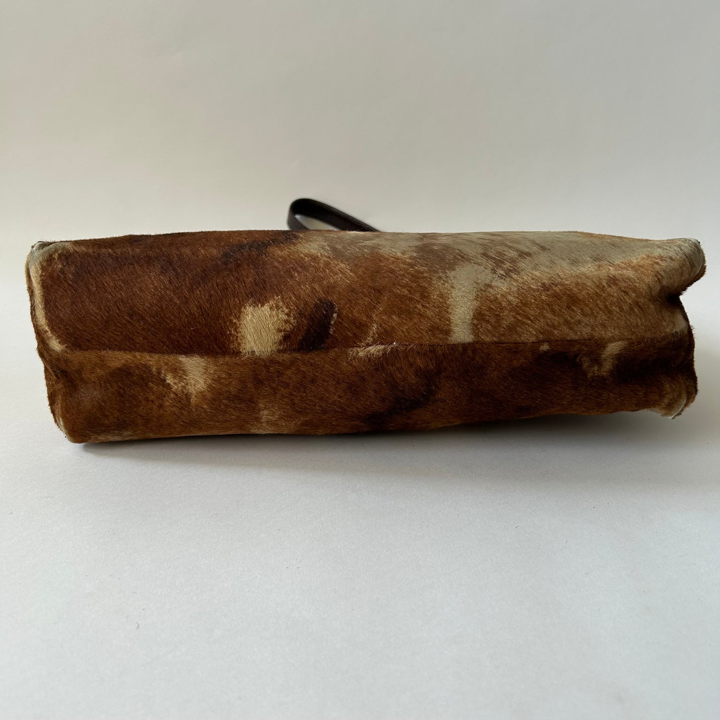 FENDI PONY HAIR BAGUETTE FLAP BAG