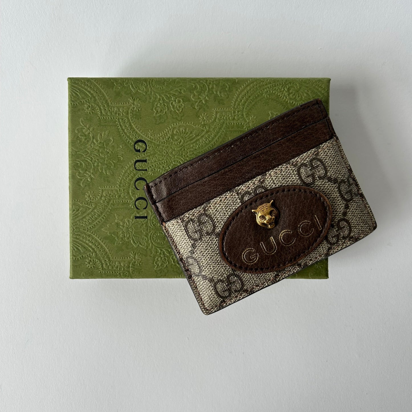 GUCCI SIGNATURE NEO VINTAGE GG SUPREME CARD HOLDER WALLET