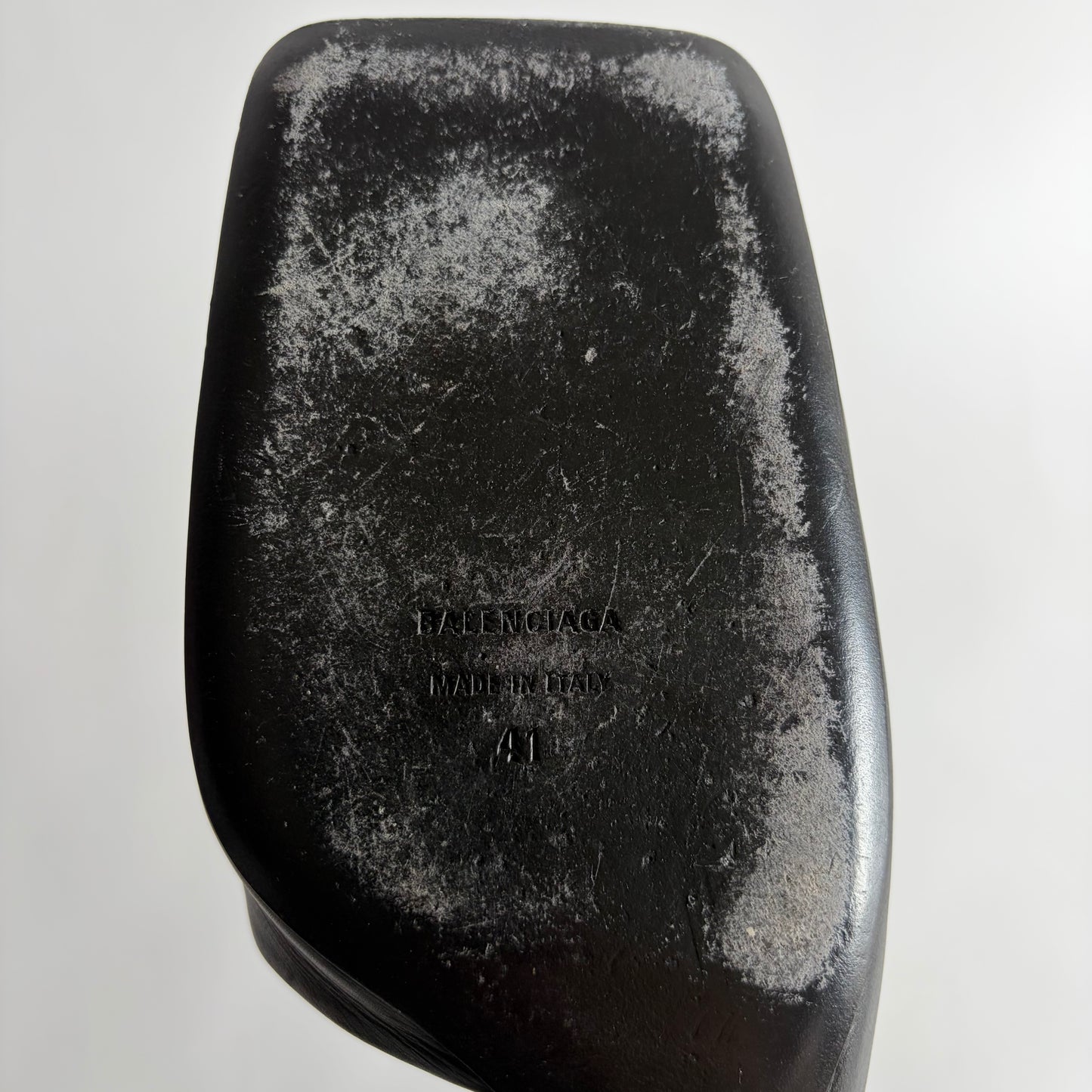 BALENCIAGA BLACK SQUARE TOE MULES