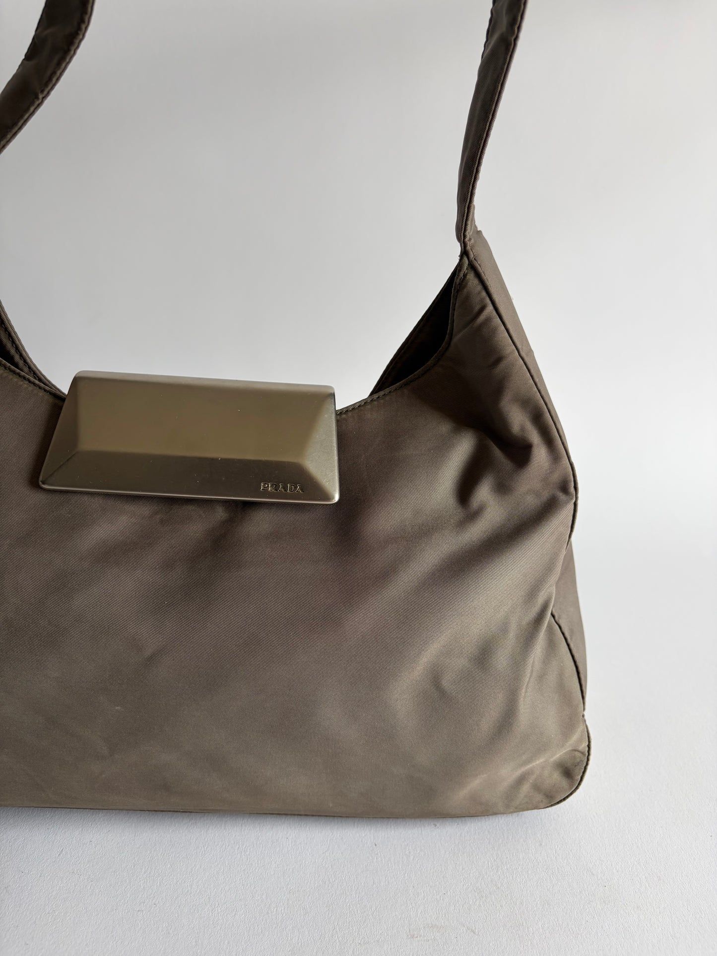 VINTAGE PRADA TAUPE SHOULDER BAG