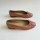 CHANEL PINK PATENT LEATHER BALLET FLATS CC INTERLOCKING SIZE 38