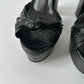 GUCCI ALLIE KNOTTED PLATFORM BLOCK HEEL SANDALS SIZE 37