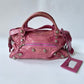 BALENCIAGA VINTAGE MOTOCROSS CITY GIANT 21 BAG LEATHER MEDIUM PINK