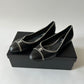 CHANEL CC CAP TOE CLASSIC BALLET FLATS
