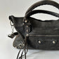BALENCIAGA BLACK SUEDE MINI MOTO CITY BAG - FIRST EDITION