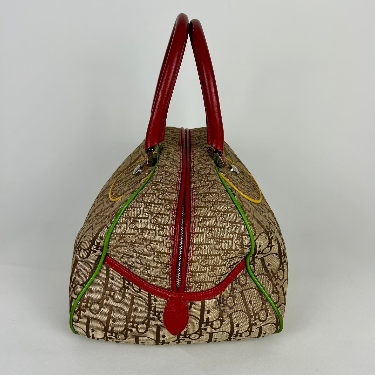 VINTAGE CHRISTIAN DIOR 2004 RASTA PRINT BOWLING BAG