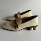 GUCCI PEYTON LEATHER PEARL HEELS MARMONT GG LOAFERS