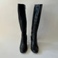 GUCCI BY TOM FORD GG INTERLOCKING BLACK LEATHER BOOTS