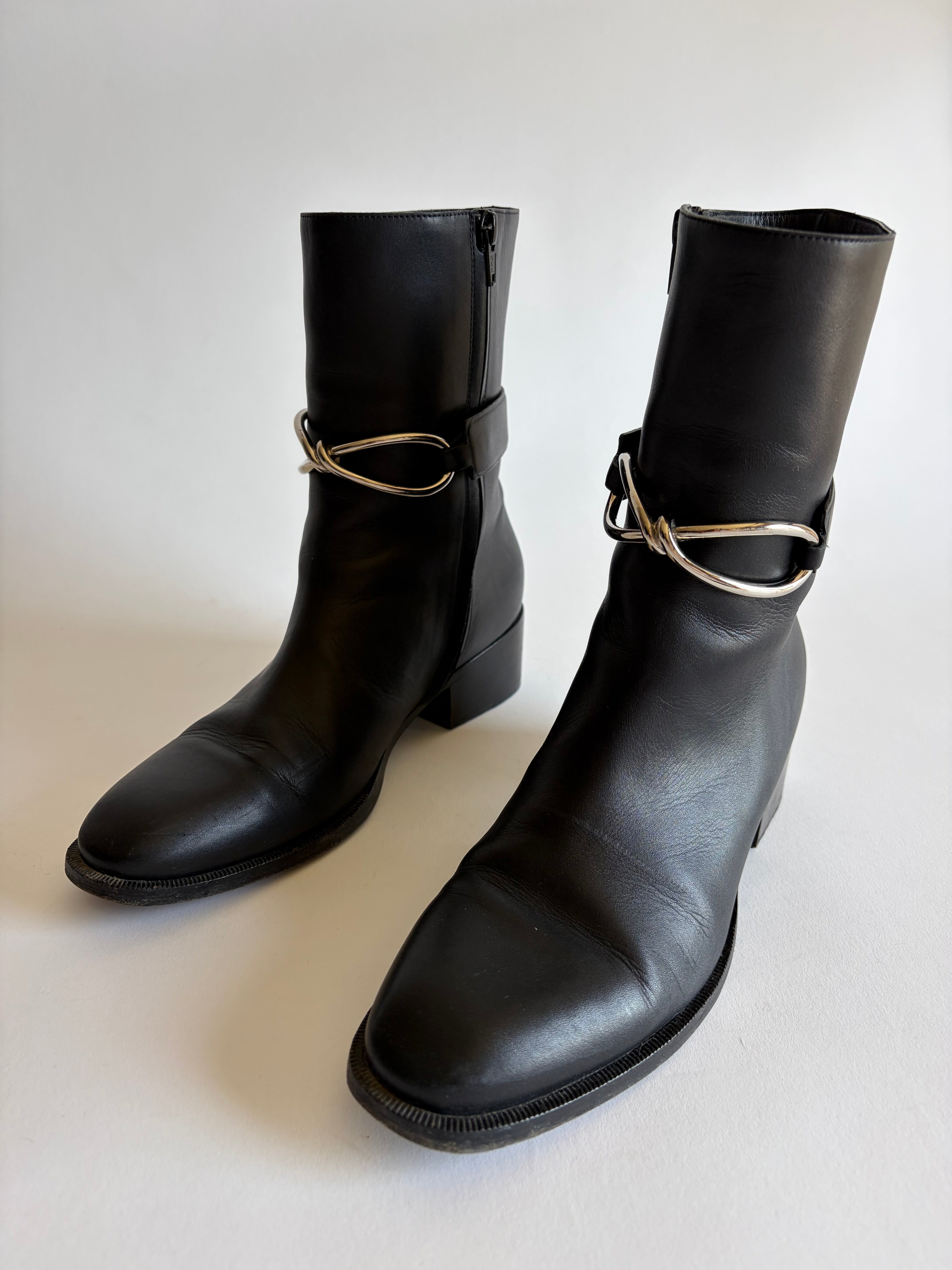 BALENCIAGA LEATHER BIKER MOTO BOOTS – LE PRELOV