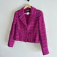 VINTAGE CHANEL FUSCHIA PINK SEQUIN BLAZER SIZE 36