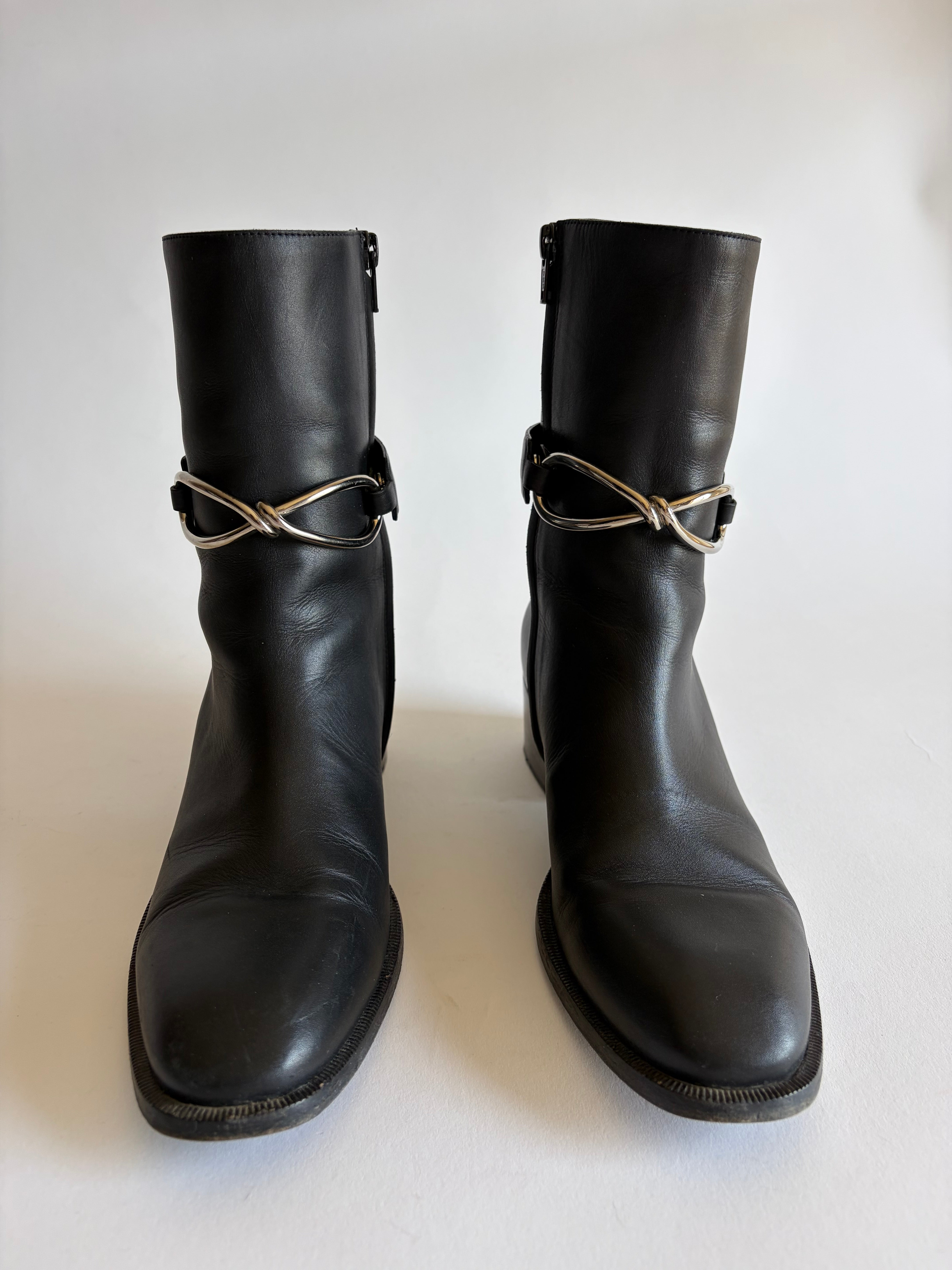 BALENCIAGA LEATHER BIKER MOTO BOOTS – LE PRELOV