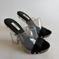 VINTAGE PRADA 2010 RUNWAY CLEAR STUDDED HEELS