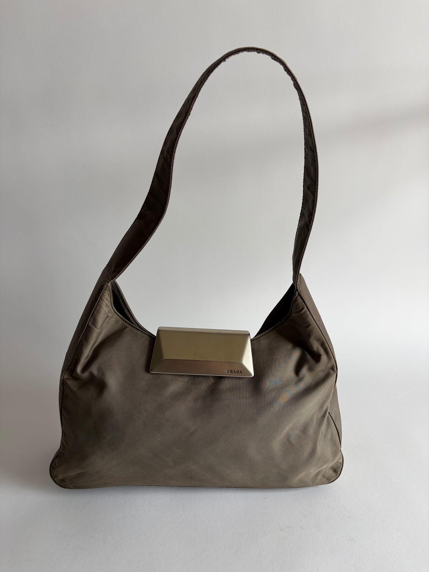 VINTAGE PRADA TAUPE SHOULDER BAG