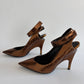 TOM FORD PYTHON BRONZE HEELS