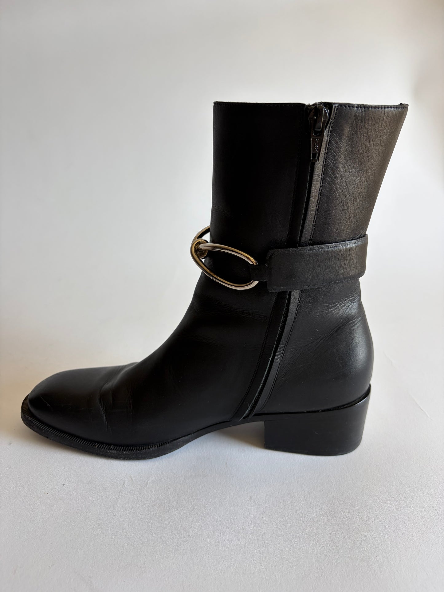 BALENCIAGA LEATHER BIKER MOTO BOOTS