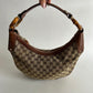 GG CANVAS HOBO BAMBOO BAG