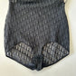 VINTAGE 80'S CHRISTIAN DIOR MESH MONOGRAM BLACK BODY SUIT