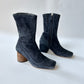 JACQUEMUS ROND CARRÉ GRAY SUEDE ANKLE BOOTS SIZE 36