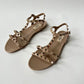 VALENTINO GARAVNI ROCKSTUD JELLY SANDALS POWDER SIZE 40