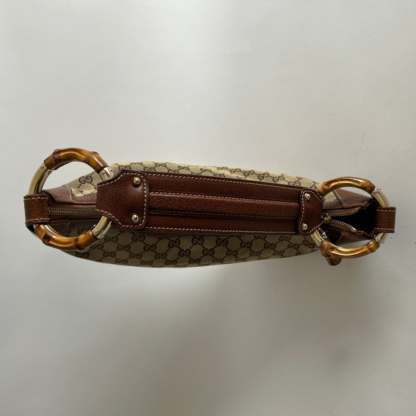 GG CANVAS HOBO BAMBOO BAG