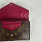 LOUIS VUITTON MONOGRAM JEANNE WALLET FUSCHIA