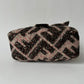 FENDI MAMA FOREVER BAG SEQUINED ZUCCA WOOL BLACK PINK