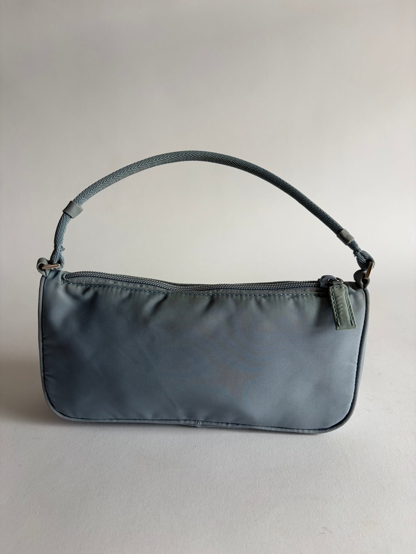 PRADA BABY BLUE NYLON POCHETTE