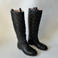 GUCCI MARMONT EQUESTRIAN BLACK TALL BOOTS SIZE 37.5