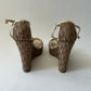 DIOR DIORISSIMO BEIGE WEDGE SANDALS