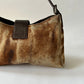 FENDI PONY HAIR BAGUETTE FLAP BAG
