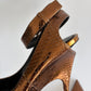 TOM FORD PYTHON BRONZE HEELS