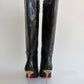 RARE CESARE PACIOTTI PYTHON BLACK HIGH BOOTS