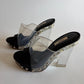 VINTAGE PRADA 2010 RUNWAY CLEAR STUDDED HEELS