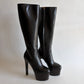 GUCCI ANGEL PLATFORM LEATHER KNEE HIGH BOOTS NEW