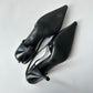 PRADA VINTAGE BLACK POINTED TOE KITTEN HEELS SIZE 7.5