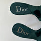 VINTAGE CHRISTIAN DIOR BLUE VELVELT EMBELLISHED HEELS