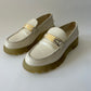 CHRISTIAN DIOR WHITE LEATHER LOAFERS