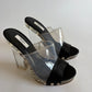 VINTAGE PRADA 2010 RUNWAY CLEAR STUDDED HEELS