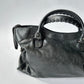 BALENCIAGA MOTOCROSS CLASSIC CITY BAG LEATHER MEDIUM BLACK ANTHRACITE