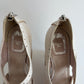CHRISTIAN DIOR 2000S WHITE STAMPED CROC BONNIE WEDGE SANDALS