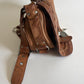 VINTAGE CHRISTIAN DIOR GAUCHO BROWN SADDLE BAG