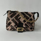 FENDI MAMA FOREVER BAG SEQUINED ZUCCA WOOL BLACK PINK