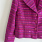 VINTAGE CHANEL FUSCHIA PINK SEQUIN BLAZER SIZE 36