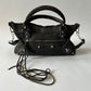 BALENCIAGA BLACK SUEDE MINI MOTO CITY BAG - FIRST EDITION
